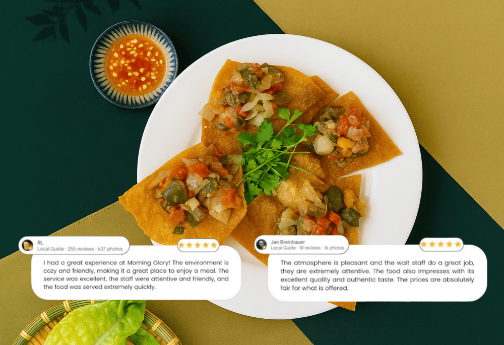 Morning Glory Original is a well-known restaurant with high demand, booking in advance is recommended